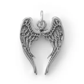 Angel Wings Silver Charm