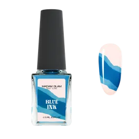 Blue Nail Art Ink