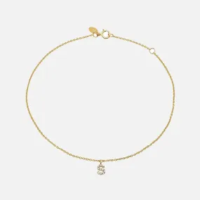 Diamond Mini Initial Bracelet