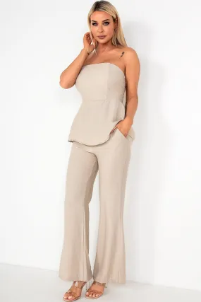 Emalee Taupe Linen Co Ord