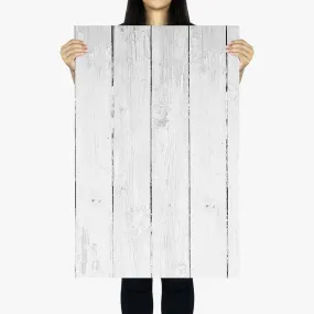 Flat Lay Instagram Backdrop - 'Palm Beach' White Wash Wooden (56cm x 87cm)