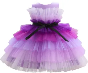 Flower Baby Girl Lace Dress Toddler Tulle Sleeveless Bow Princess Party Wedding Pageant Bridesmaid (0-6T)