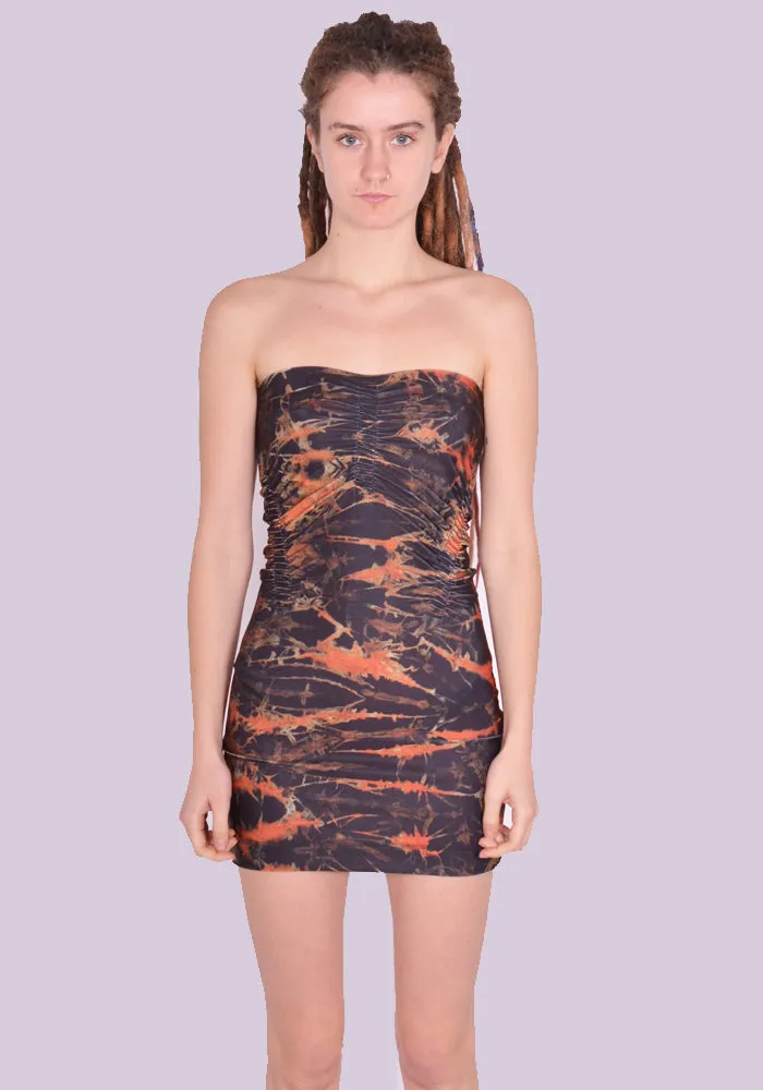 KNWLS SS24-SD0ACFL SKINN DRESS ACID FLAME