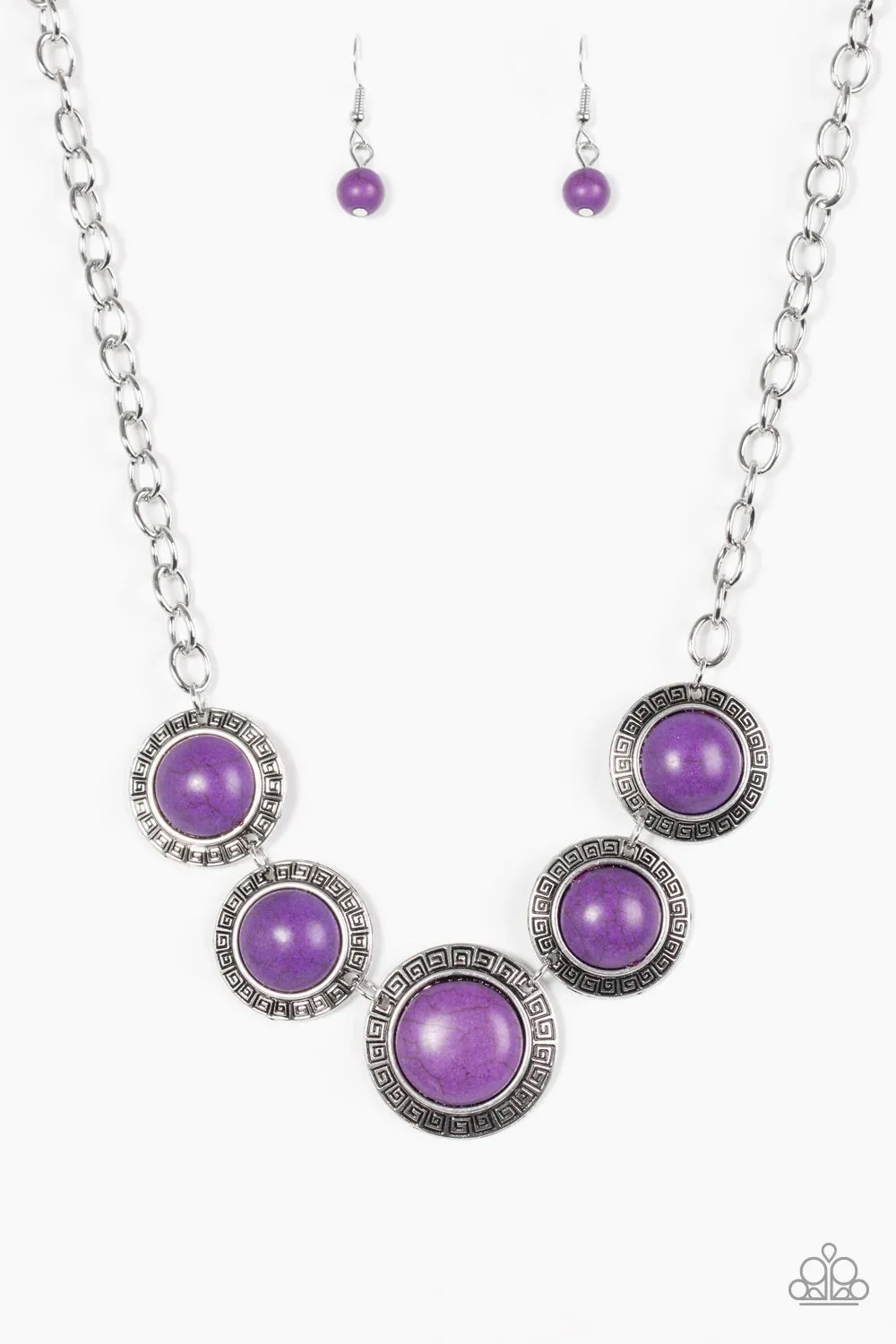 Paparazzi Accessories  - Mountain Roamer #N189 Peg - Purple Necklace