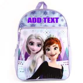 Personalized 16 Inch School Backpack - Frozen