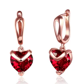 Scintillare by Sukkhi Pretty Crystals from Swarovski Drop Down Gold Plated Heart Earring for Women and Girls