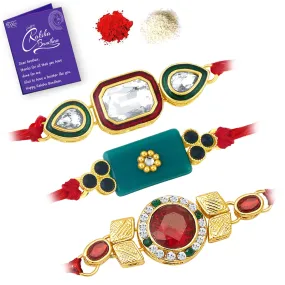 Sukkhi Adorable Gold Plated Rakhi Set for Men